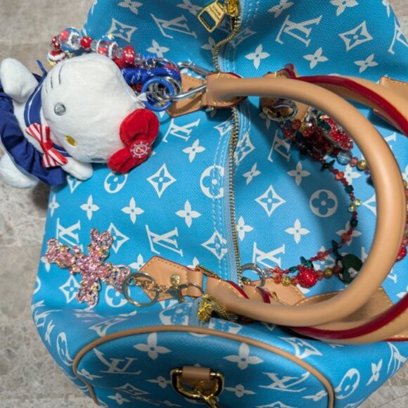 Extra Large Fashion Satchel-Brand new In Ocean Turquoise Blue-40cm size w Pouch! - Picture 7 of 9